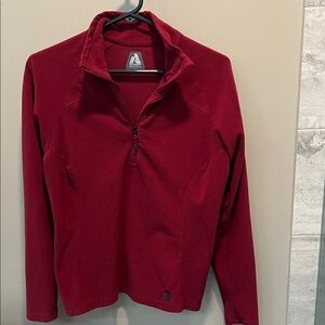 Eddie Bauer Red/ Maroon Quarter-Zip Pullover